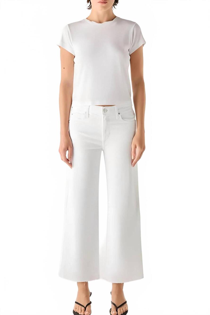 NEW AMO DENIM robbie mid rise relaxed jean in white